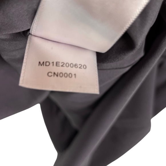 Aidan Mattox Gray Open Shoulder‎ V Neck High Slit Gown Dress Size 0 - Picture 7 of 13